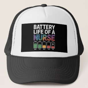 Casquette Citation drôle sur la vie de batterie d'infirmière