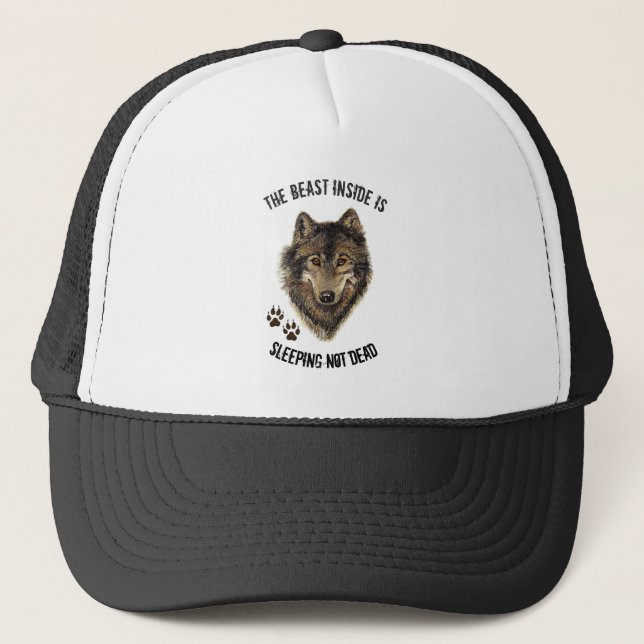 Casquette Citation inspirée ou motivationnelle Loup Animal (Devant)