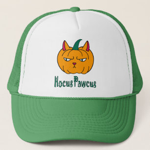 Casquette Citrouille de chat roux d'Halloween magie hocus po