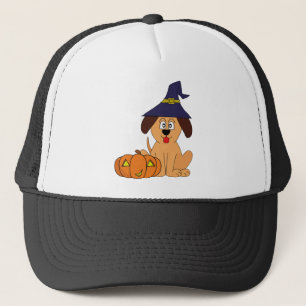 Casquette Citrouille de sorcière de chien Halloween