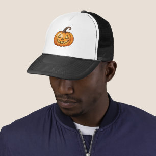 Casquette Citrouille d'Halloween Jack O Lantern de dessin an