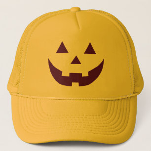Casquette Citrouille Jack-o'-lantern jaune violet d'Hallowee