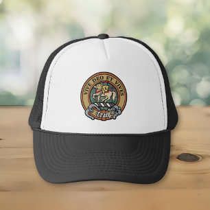 Casquette Clan Craig Crest sur Tartan Trucker Hat
