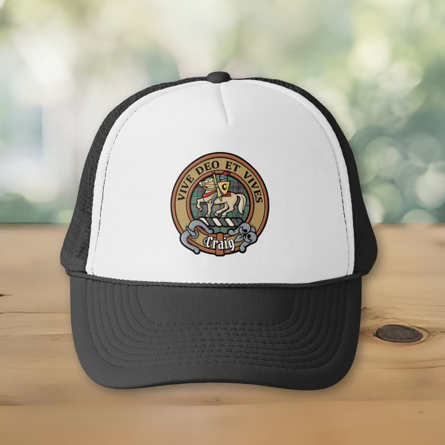 Casquette Clan Craig Crest sur Tartan Trucker Hat (Créateur téléchargé)
