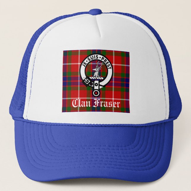 Casquette Clan Fraser Crest Badge et Tartan (Devant)