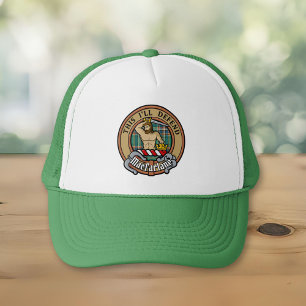 Casquette Clan MacFarlane Crest sur Tartan de chasse antique