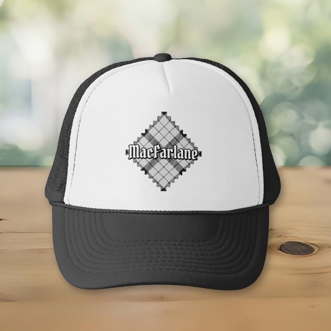 Casquette Clan MacFarlane Tartan noir et blanc (Créateur téléchargé)
