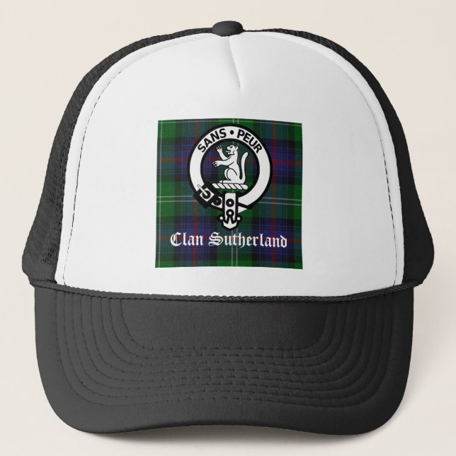 Casquette Clan Sutherland Crest & Tartan (Devant)