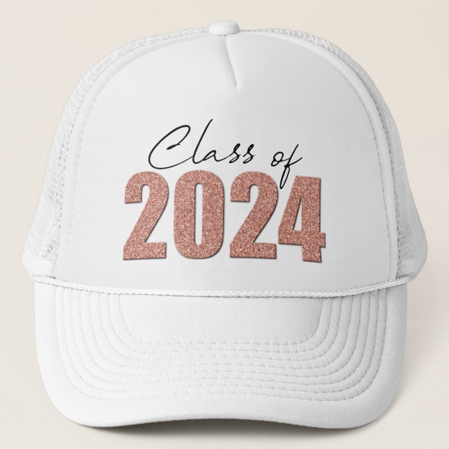 Casquette Classe de Parties scintillant or rose de 2024 (Devant)