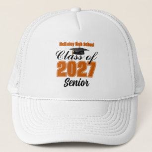 Casquette Classe d'orange 2027 Lycée Personnalisé