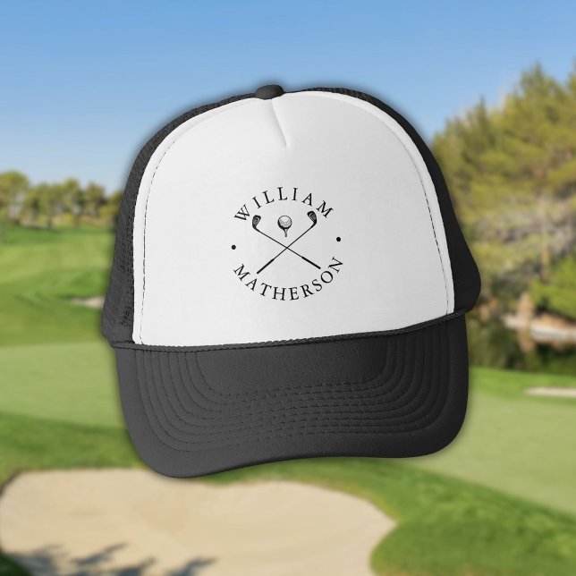 Casquette Classic Golf Clubs Nom personnalisé (Classic Golf Clubs Personalized Name Trucker Hat)
