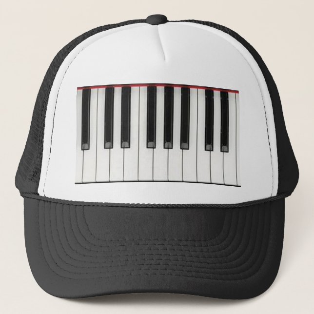 Casquette Clés de clavier de piano (Devant)