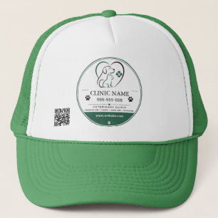 Casquette Clinique vétérinaire personnalisée avec code QR et