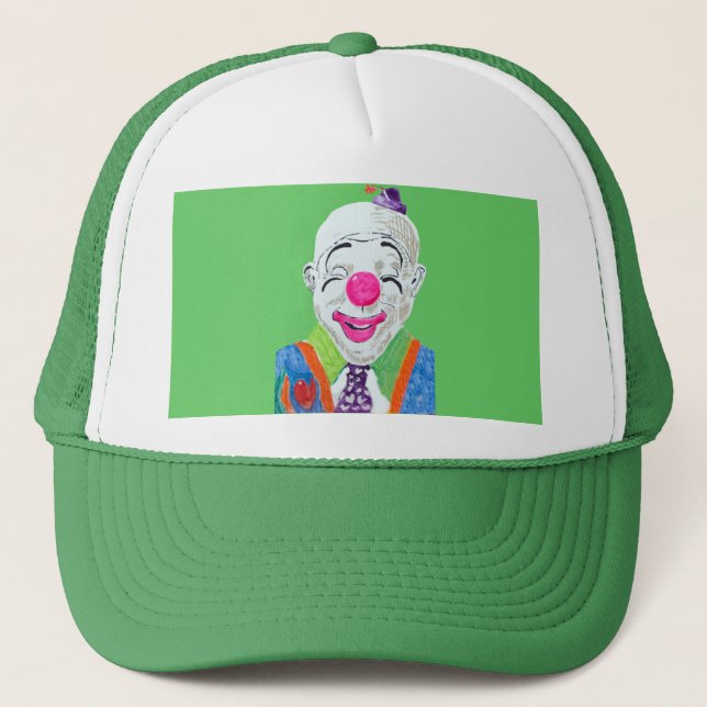 Casquette clown à visage blanc (Devant)