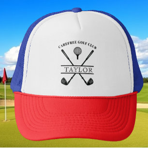 Casquette Club de golf personnalisé Nom Rouge Blanc Bleu