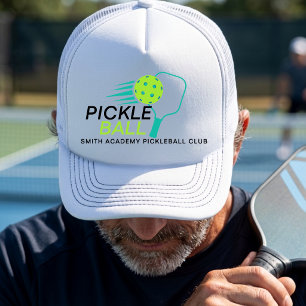 Casquette Club de sports de pickleball vert noir simple mode