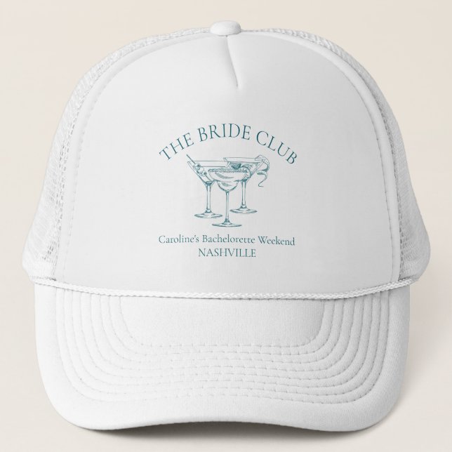 Casquette Club Social de Cocktail de Fête de Bachelorette Pe (Devant)