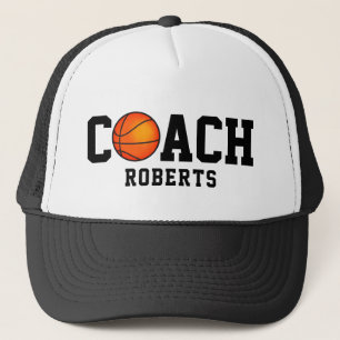 Casquette 🏀 COACH de basket [nom personnalisé]