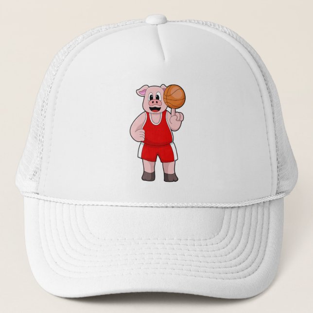 Casquette Cochon de basket-ball (Devant)