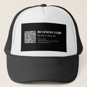 Casquette Code QR personnalisé & Texte rétro-moderne modifia