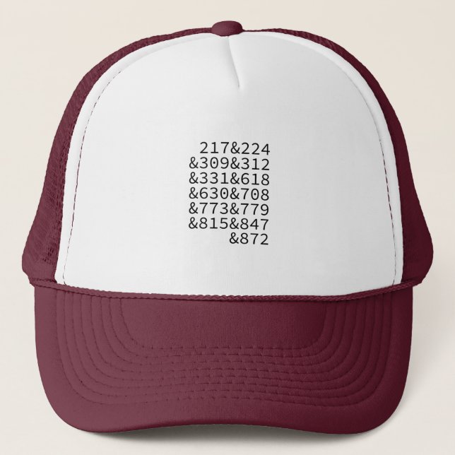 Casquette Codes régionaux de l'Illinois (Devant)