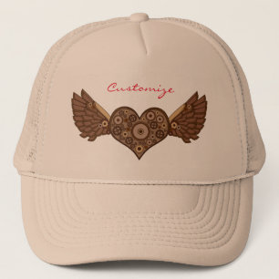 Casquette Coeur ailé en vapeur avec les engrenages Thunder_