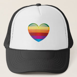Casquette Coeur arc-en-ciel