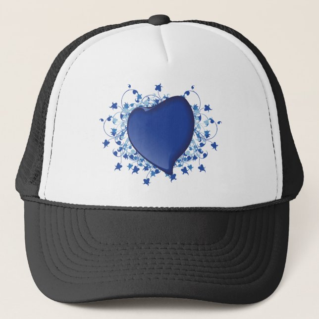Casquette Coeur bleu (Devant)
