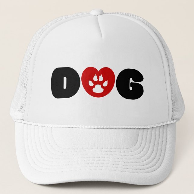 Casquette Coeur d'amour de chien (Devant)