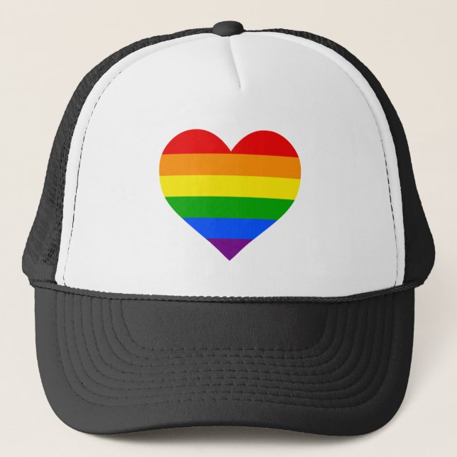 CASQUETTE "COEUR D'ARC-EN-CIEL " (Devant)