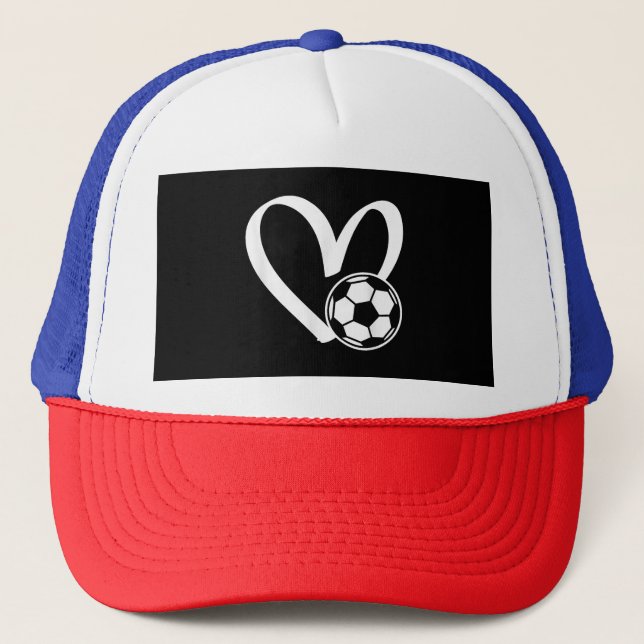 Casquette Coeur de balle de football (Devant)
