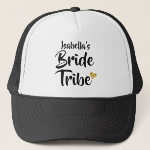 Casquette Coeur de date d'or de tribu de jeune mariée