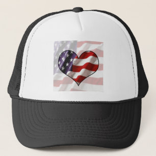 Casquette Coeur de drapeau américain
