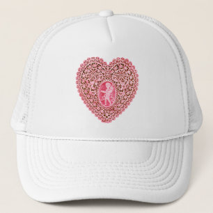 Casquette COEUR DE LAMPE CUPID, Rouge rose