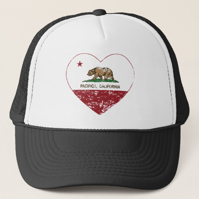 Casquette coeur de pacifica de drapeau de la Californie (Devant)