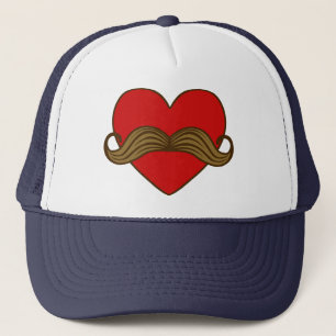 Casquette Coeur de Valentine de moustache