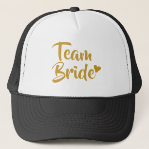 Casquette Coeur d'or de jeune mariée d'équipe