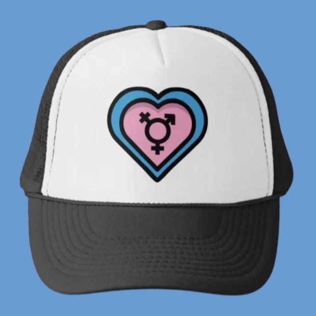 Casquette Coeur du chapeau de camion Trans Pride (Créateur téléchargé)