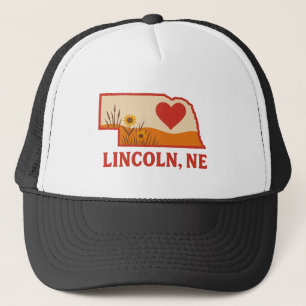 Casquette Coeur du Nebraska Lincoln Retro Midwest