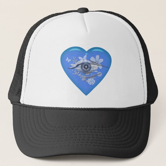 Casquette Coeur floral mystique de l'oeil (Devant)