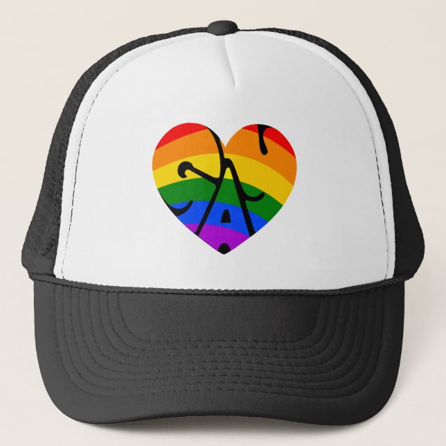 Casquette Coeur gay (Devant)