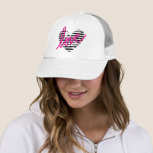Casquette Cœur rayé création amour