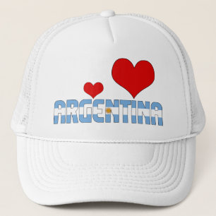 Casquette Coeurs Adorables du Drapeau Argentin Patriotique