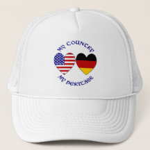 Cœurs de drapeau USA allemand Patrimoine national