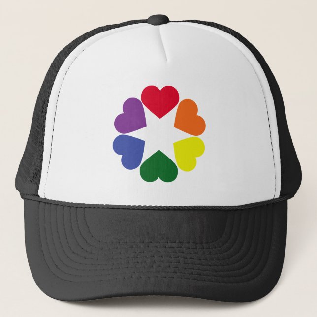 Casquette Coeurs de fierté LGBT (Devant)