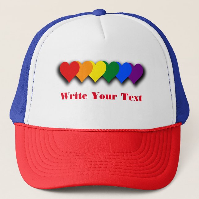 Casquette Coeurs de fierté LGBT (Devant)