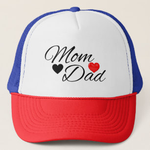 Casquette Cœurs de maman et papa - Typographie élégante Amou