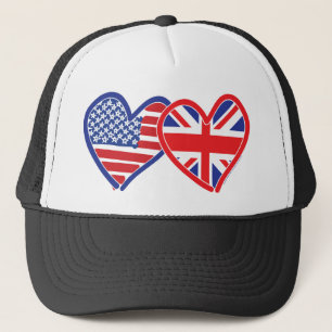 Casquette Coeurs du drapeau américain/Union Jack