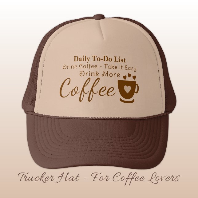 Casquette Coffee lover take it easy brown (Créateur téléchargé)