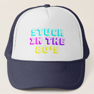 Casquette Coincé Dans Le Neon Rétro Des Années 80